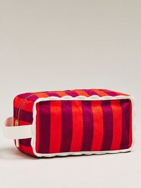 NWT Maeve Canvas Ruffle Cosmetic Bag